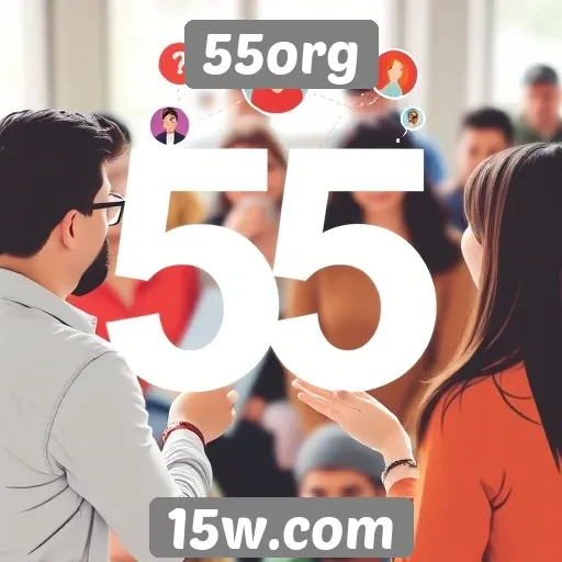 Exploração das funcionalidades sociais do site 55org